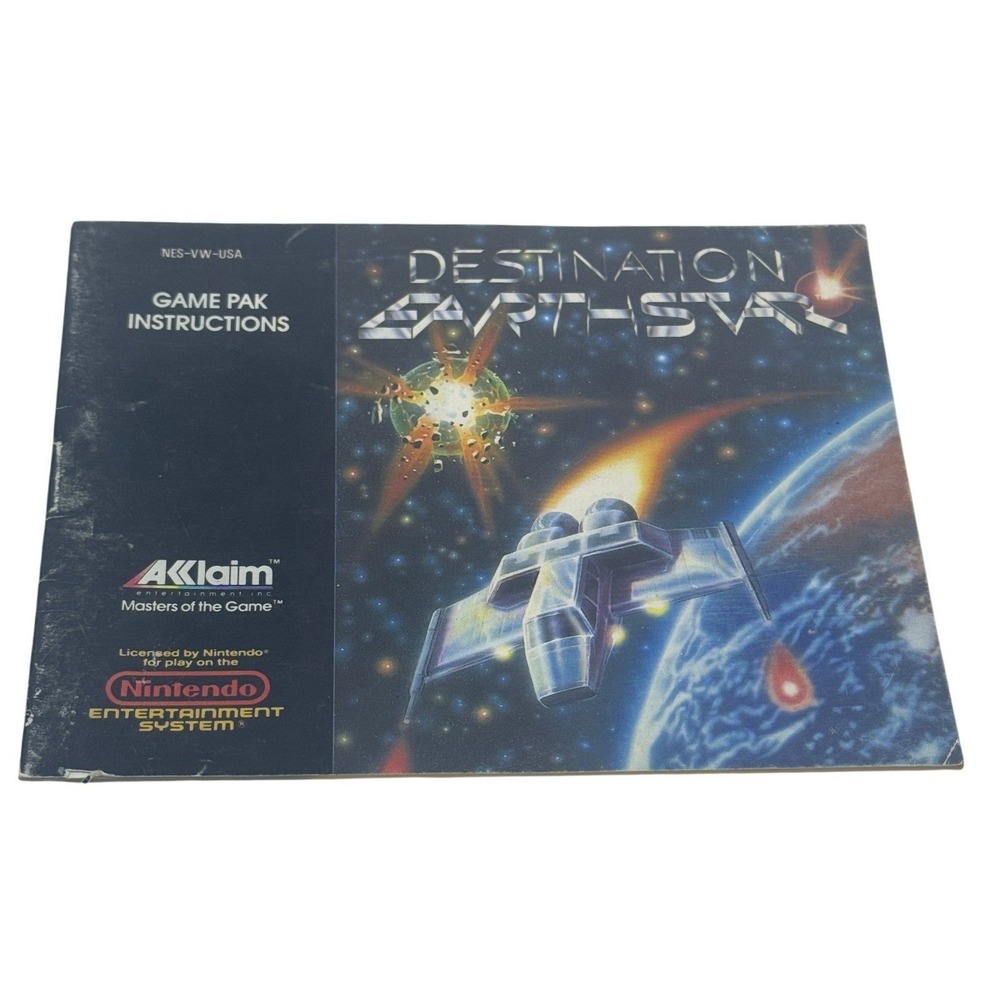 Destination Earthstar NES Nintendo Instruction Manual Only Acclaim NES-VW-USA